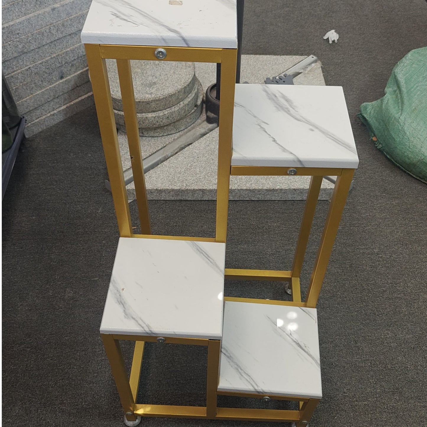 Four Tier Gold Frame Display Stand