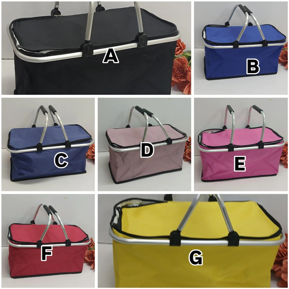 Portable Foldable Insulated Picnic Basket