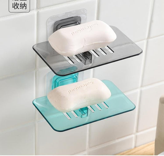Transparent drain soap holder
