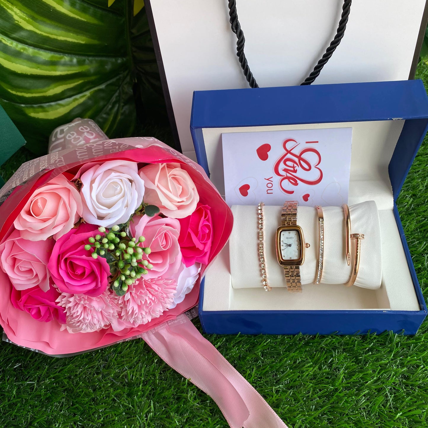 Valentine's Day Ladies Watch and Jewelry Gift Set