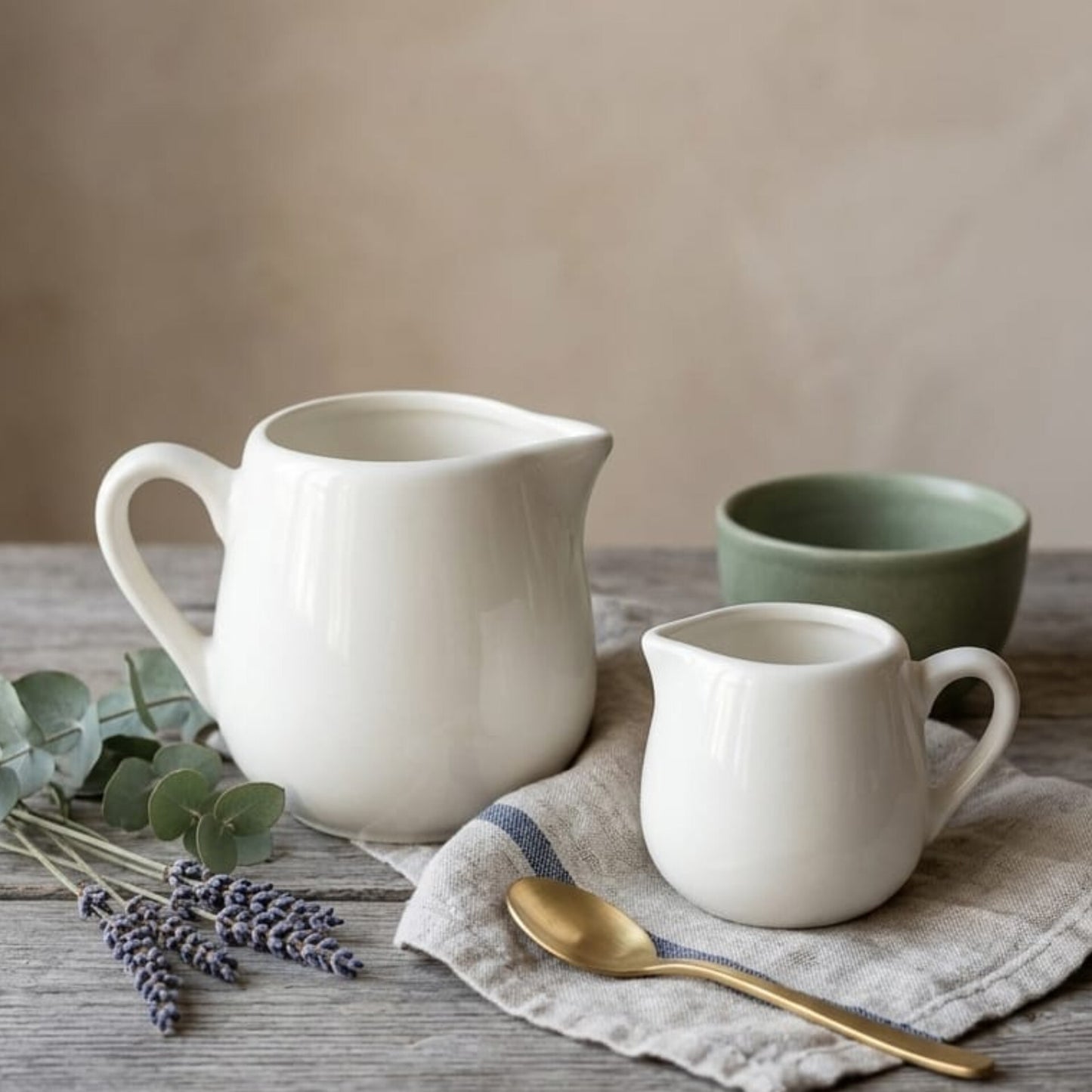 Ceramic Milk Jug -2Pc