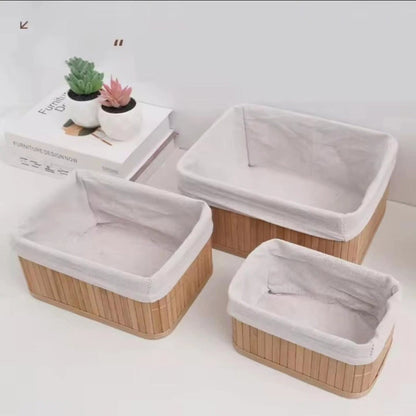 3 in 1 Hand Woven Rattan Storage Baskets