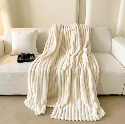 Soft plain winter throw blanket
