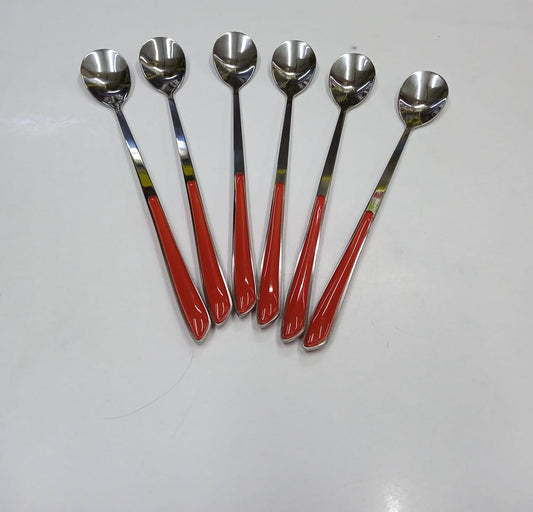 6 pcs long tea spoons