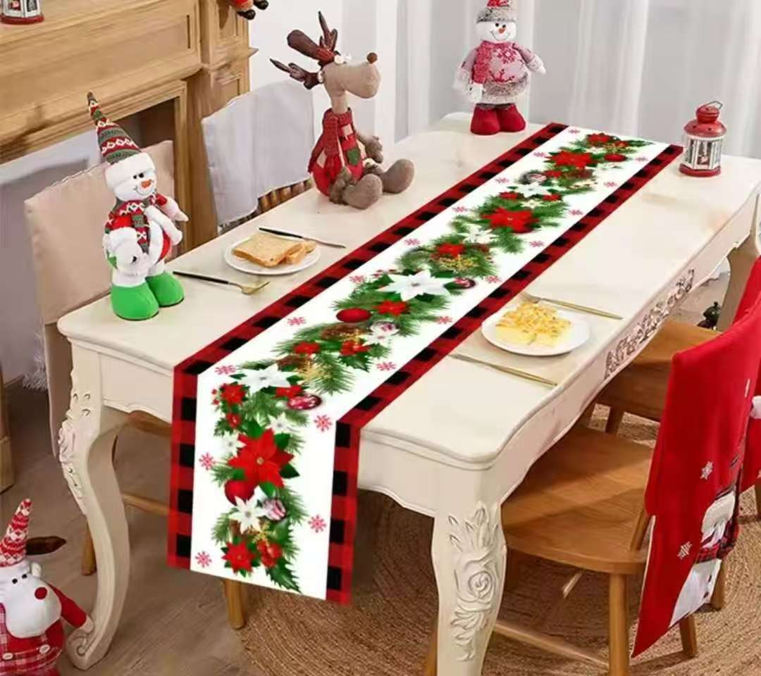 33*185cm Christmas Linen Table Runner
