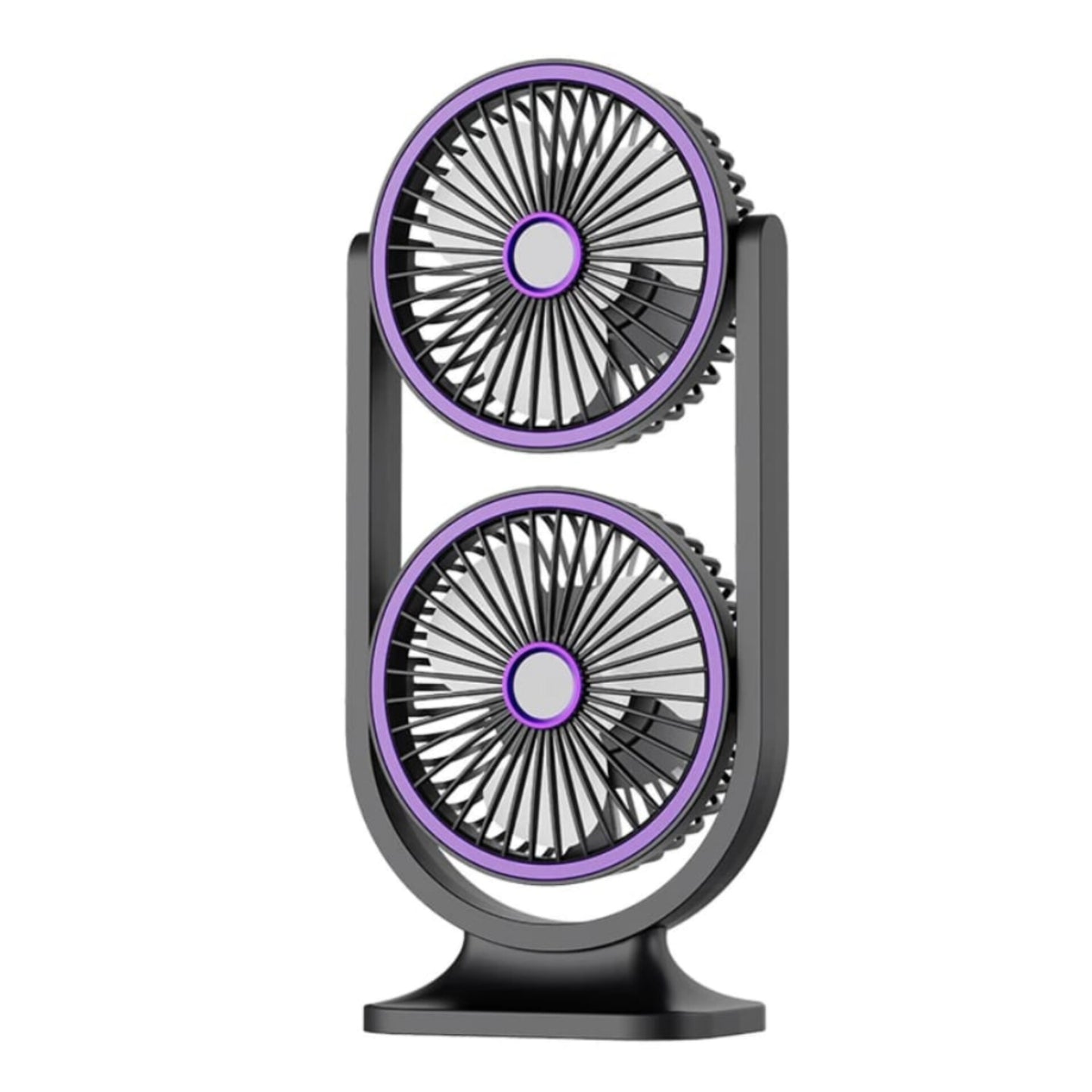 Hurricane rechargeable 360 dual head desktop fan USB charging cooling fan