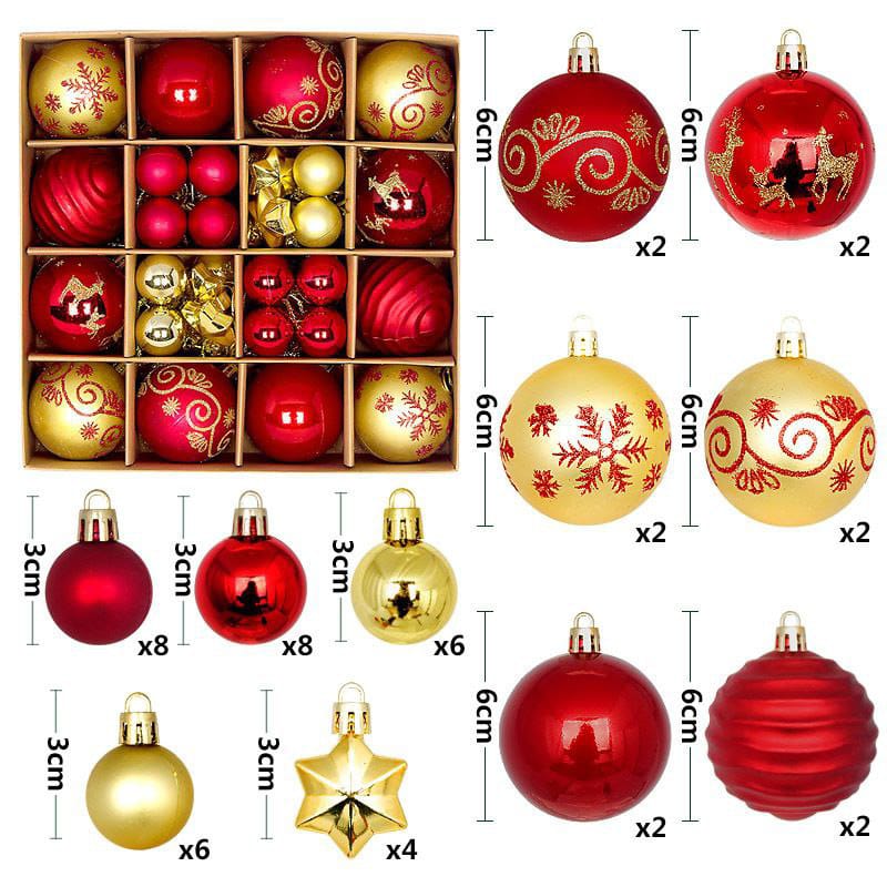 36pcs Christmas balls