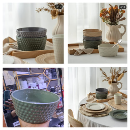 Green bowls,embossed bead