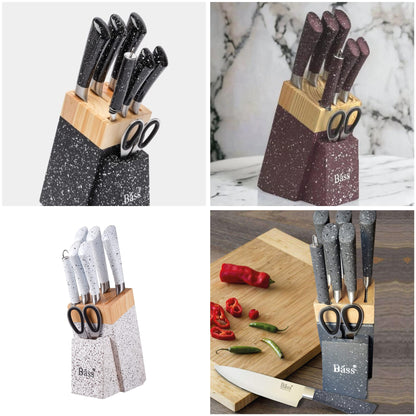 8Pcs Knife Set with Bamboo Stand