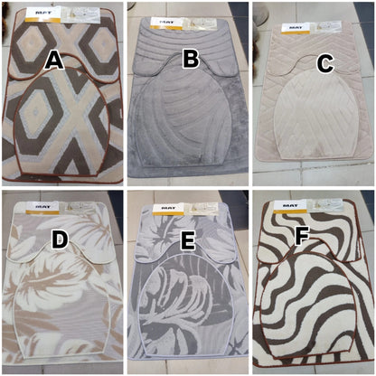 3Pcs  Toilet Mat Set