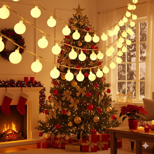 10 M Christmas round led Lights with remote