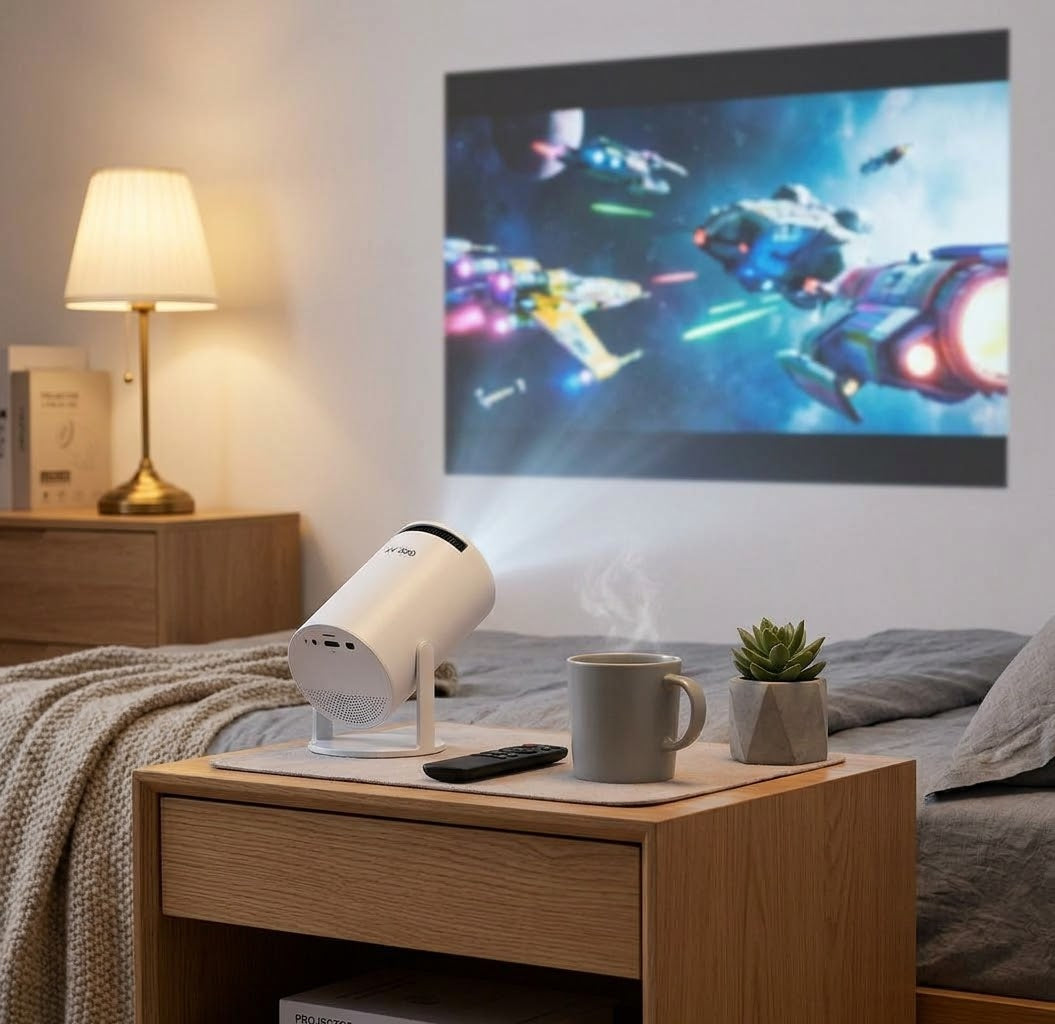 HY 300 Smart Mini Projector with remote