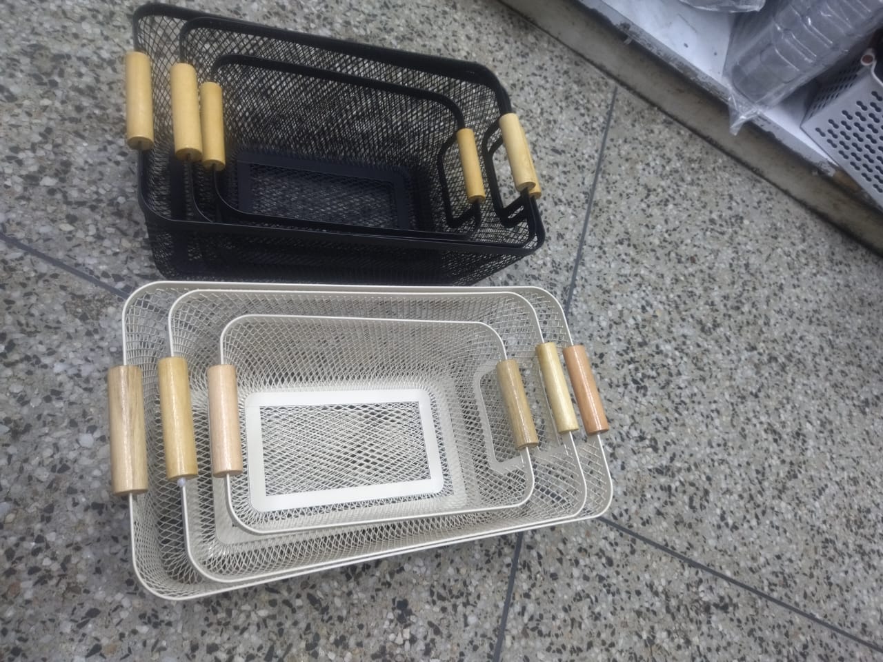 3pcs Mesh Storage Baskets