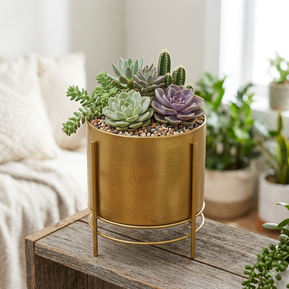 Wrought Iron Round Planter