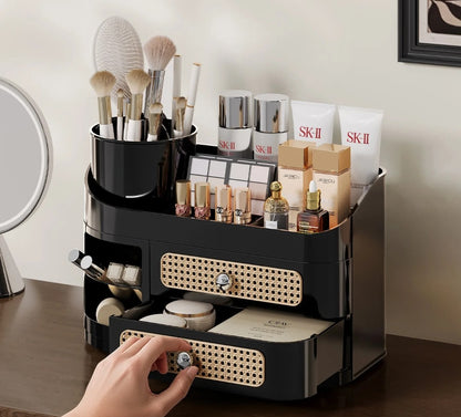 Makeup  Organizer with Rotating Brush Holder