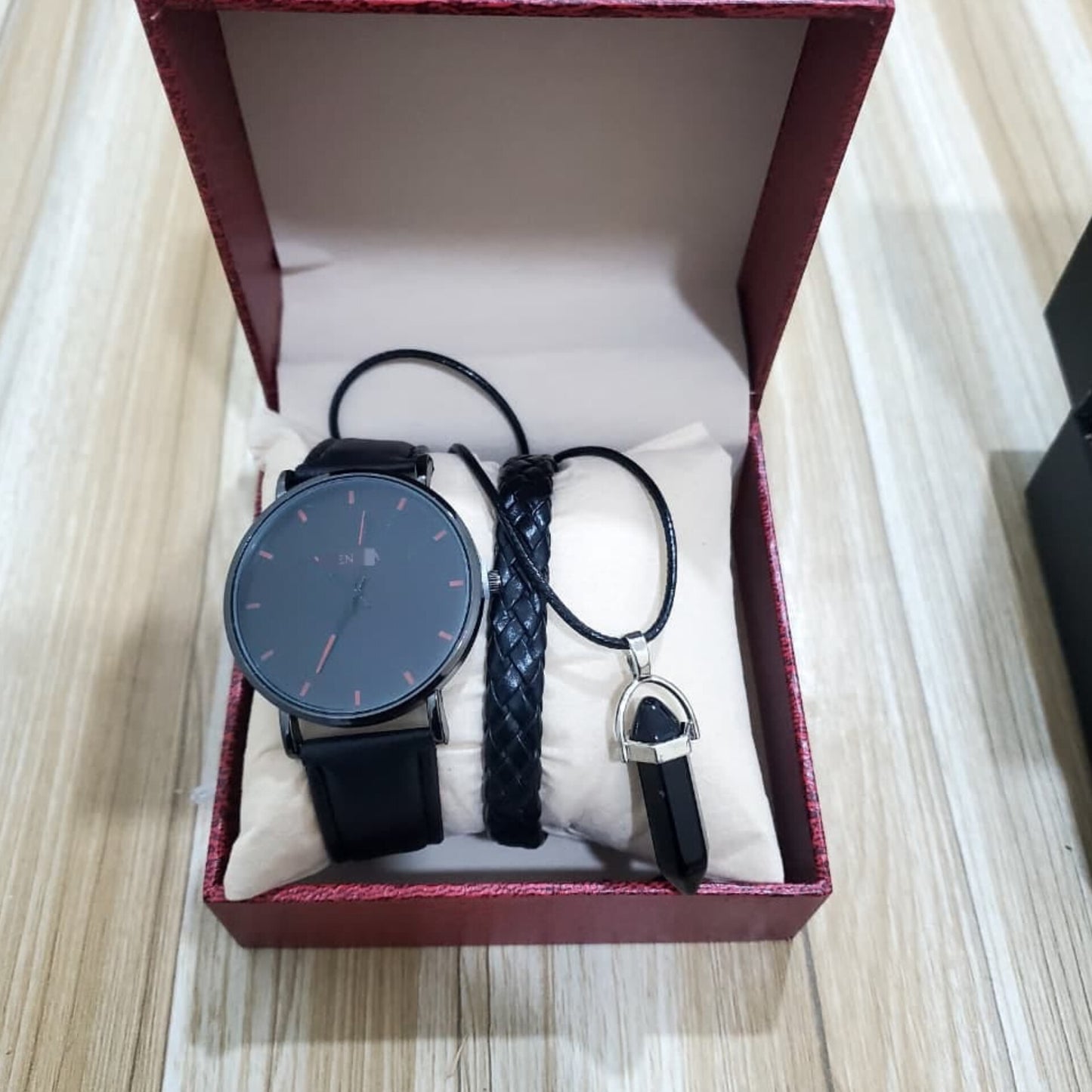 3Pcs Men's Watch and Accessory Gift Set