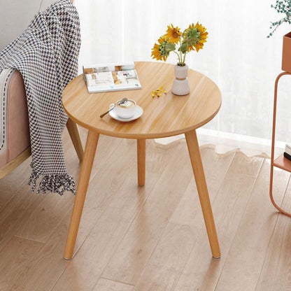 Round Wooden Side Table