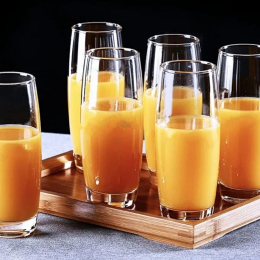 6pc long highball glasses