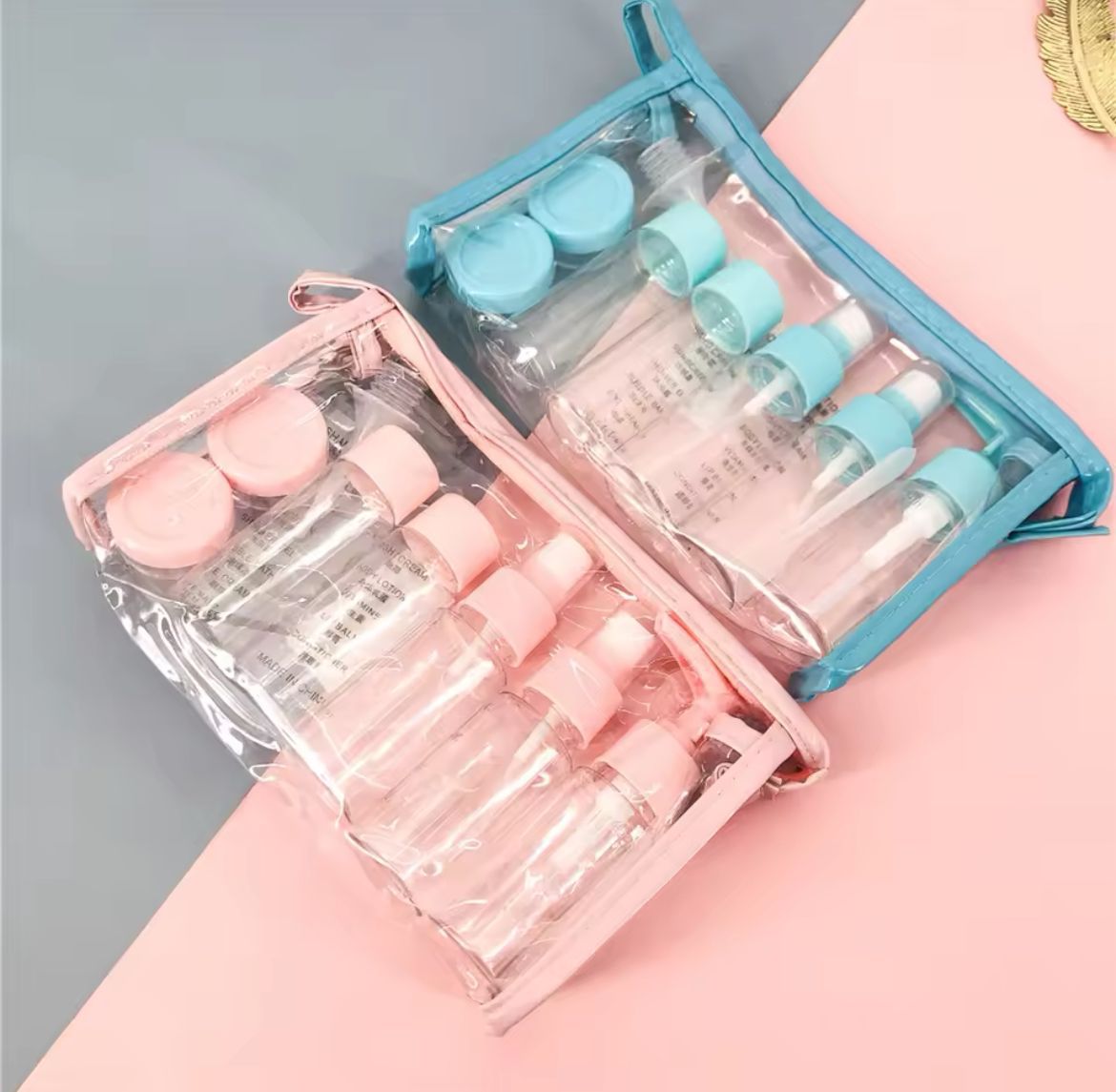 Travel lotion bottles set