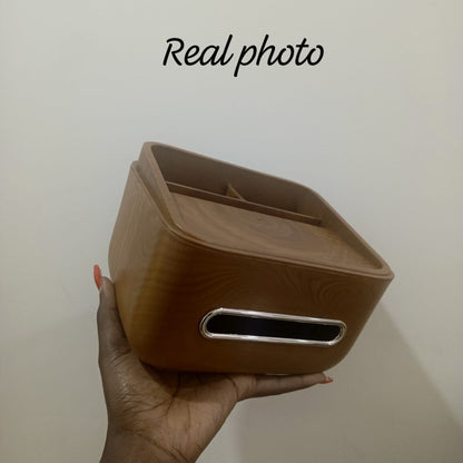 Wood Grain Tissue Holder