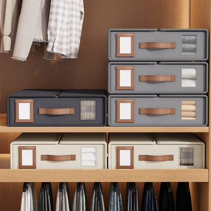 Fabric closet storage organizer box