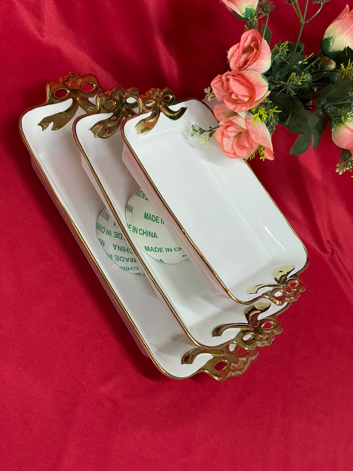 3Pcs food serving tray set