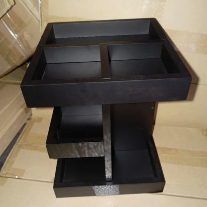 3 Tier Black Rotating Cosmetic Organizer