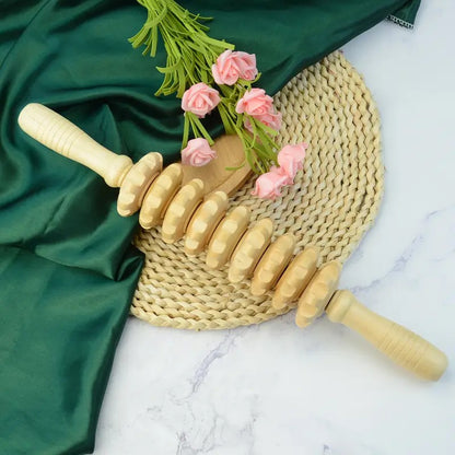 Beech Wood Therapy Massage Roller Stick