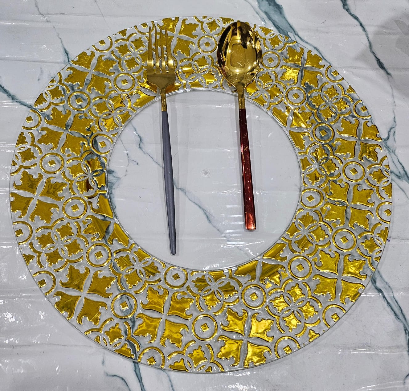 6pc clear charger plates