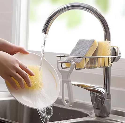 Faucet rack/ sink tidy with towel rack