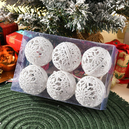 6Pcs 6CM Christmas Tree Ball Pendants Holiday Home Decor