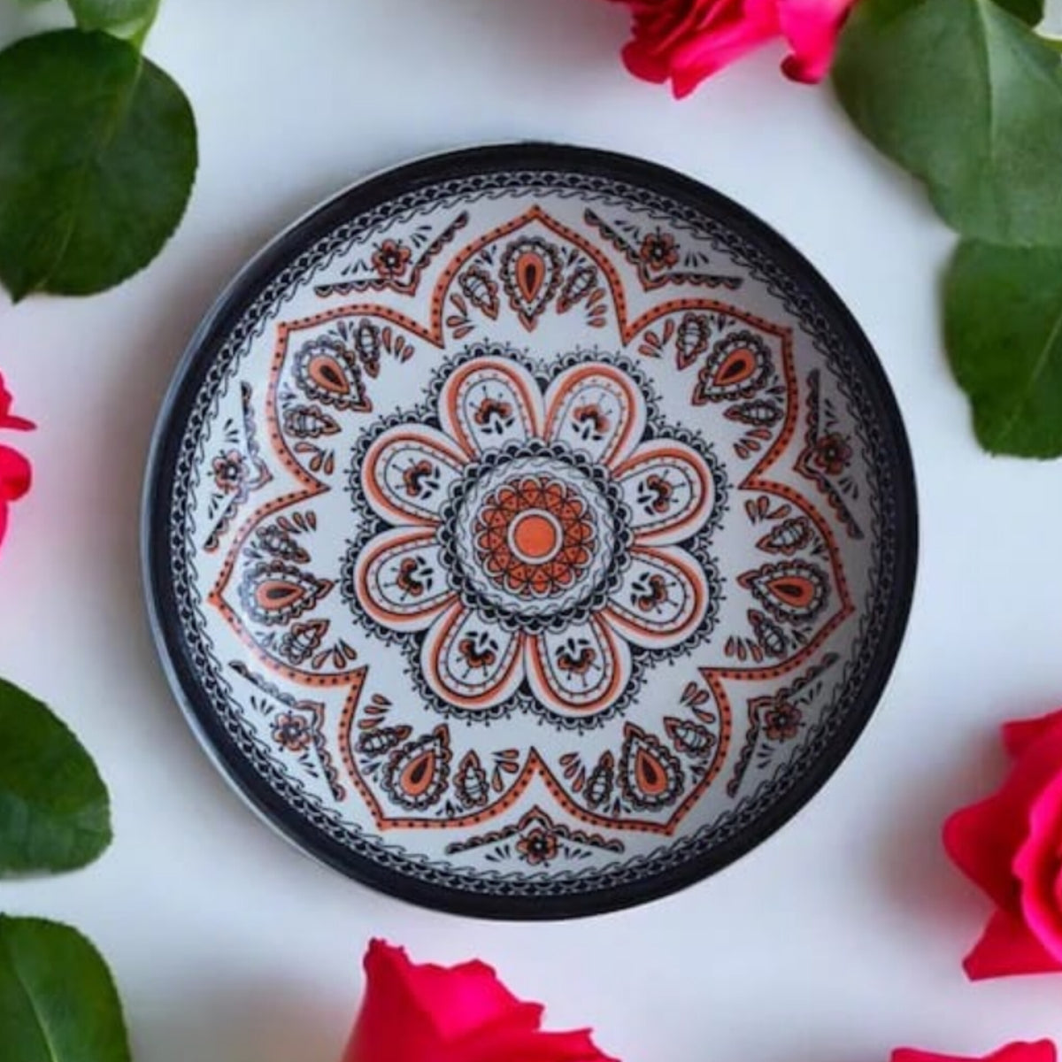 6Pcs Set Bohemian Stoneware Dinner Plates