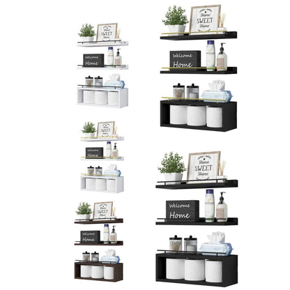 Bathroom floating shelves