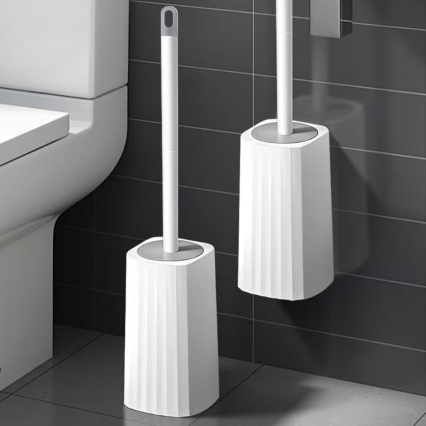 Wall Mounted Toilet Cleaning Brush Set With Holder