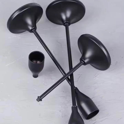 3 in 1 Black metallic candle holder