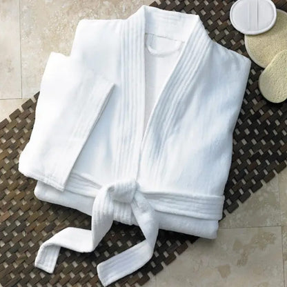Pure White Soft Cotton Bathrobe