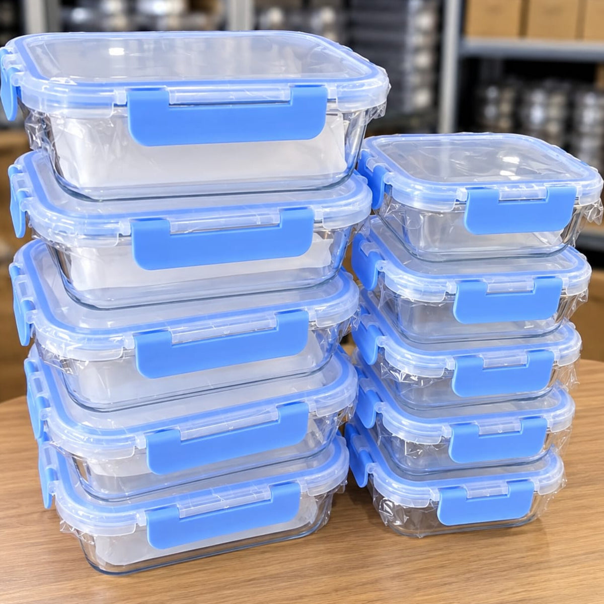 10 Piece Food Glass Fridge Meal Prep  Storage Container Set
