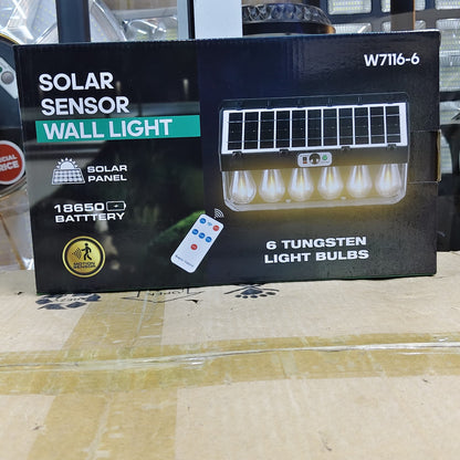 Six Bulb Solar Motion Sensor Wall Light