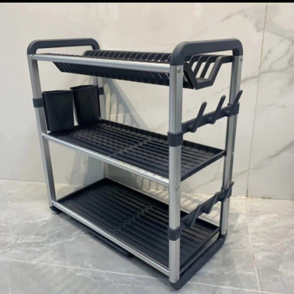 3 Tier Aluminium Dish Drainer Rack