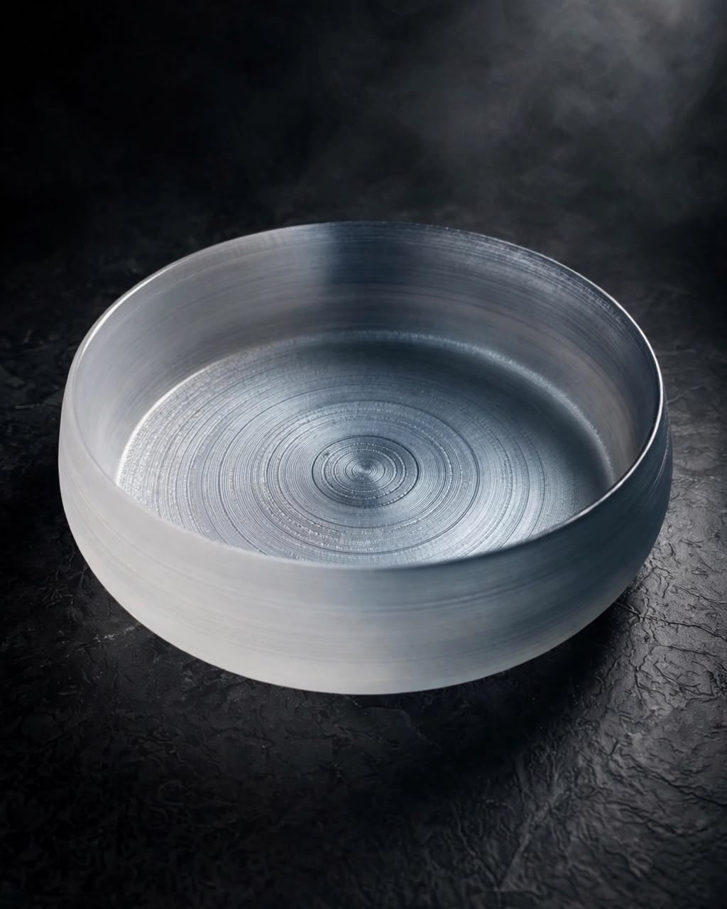 6Pc Smoky Blue Ombre Glass Plates