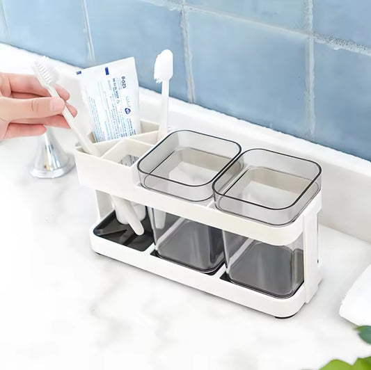 Toothbrush holder bathroom organizer