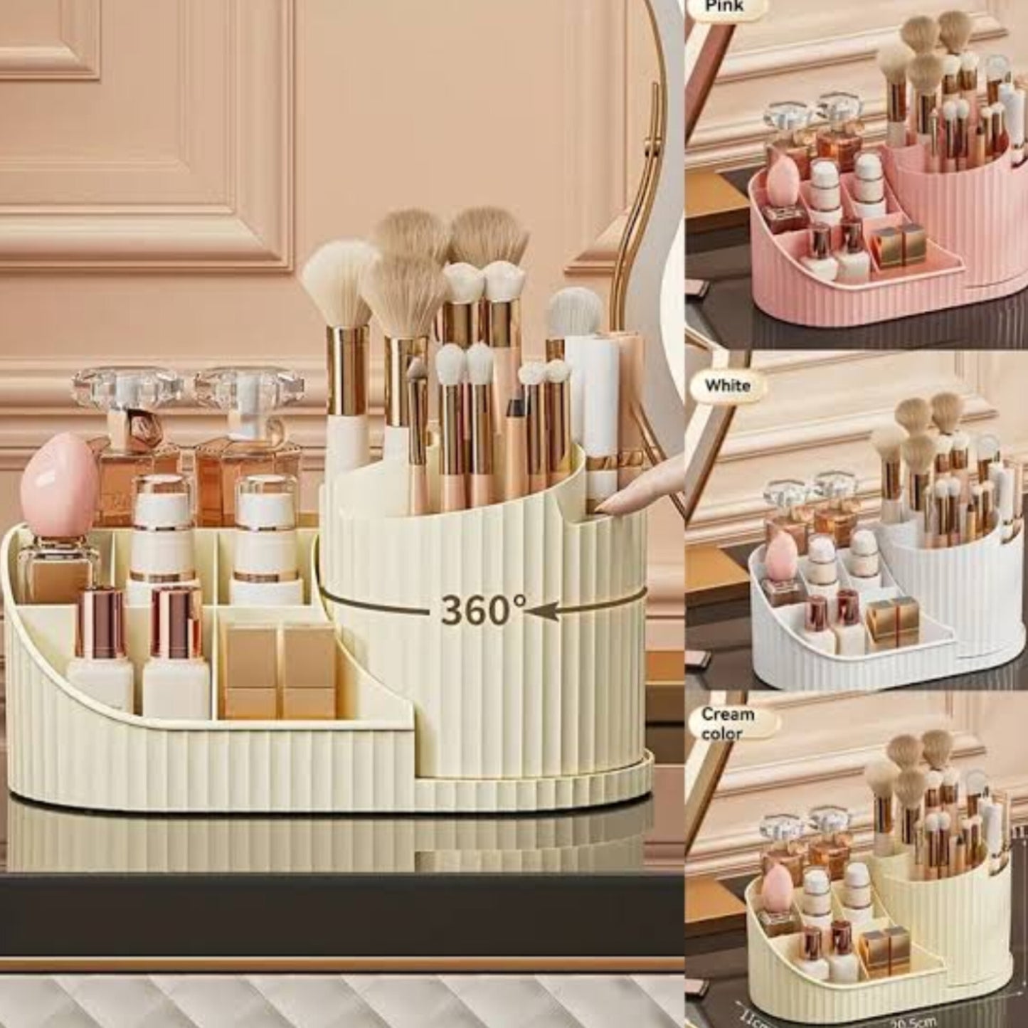 360° Rotatable Cosmetics Storage Organizer