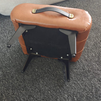 Foot Rest Pu Leather  Ottoman with Handle