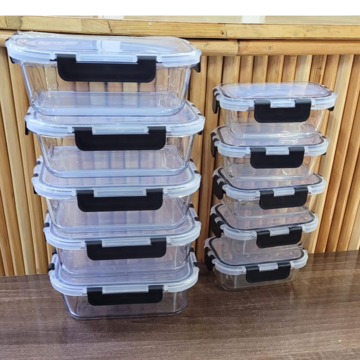 10 Piece Food Glass Fridge Meal Prep  Storage Container Set