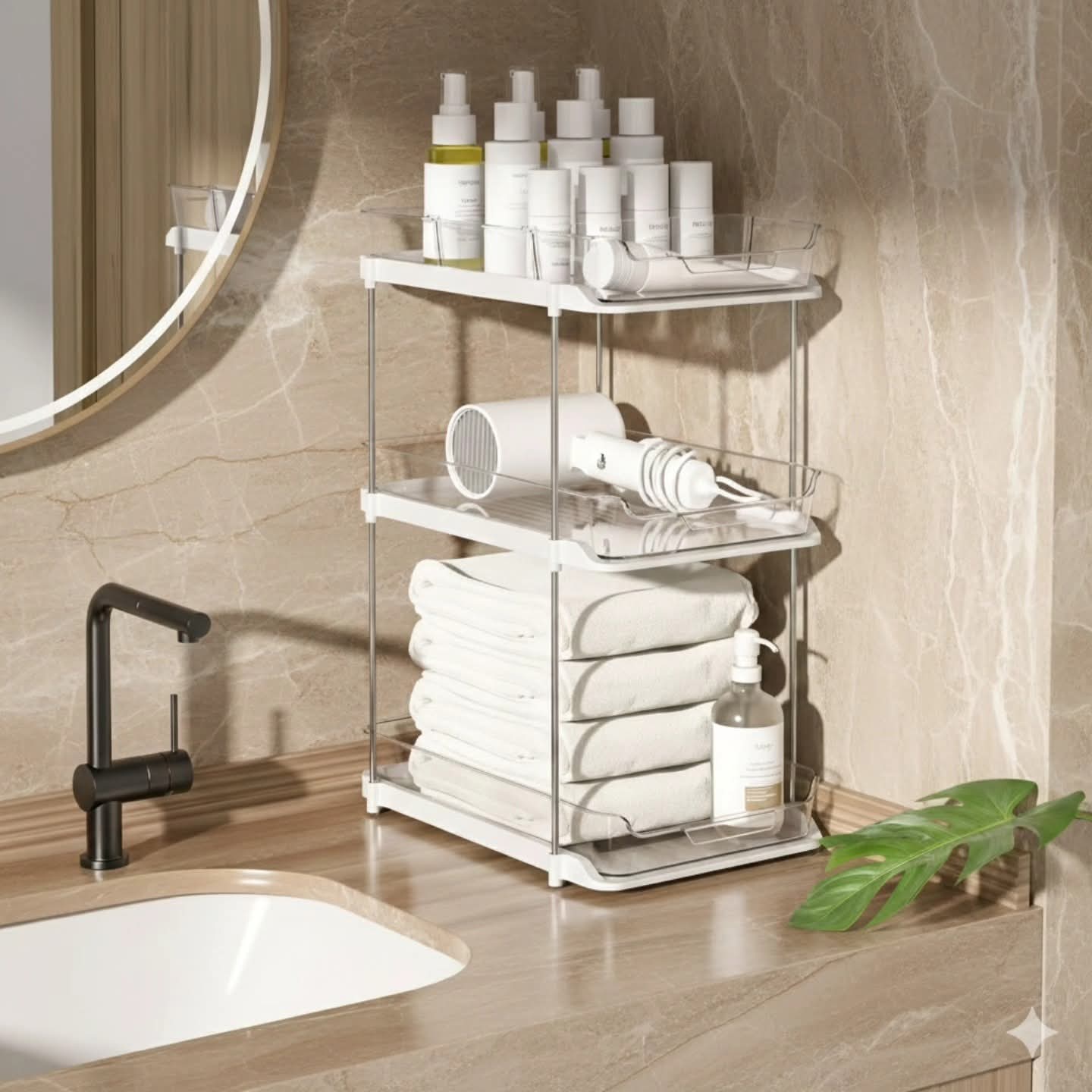 3 Layer cosmetic storage rack