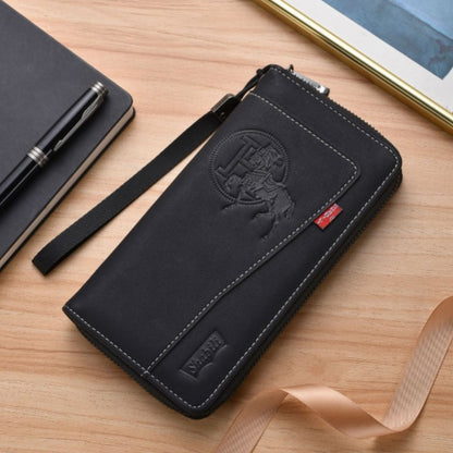 Mens long leather wallets