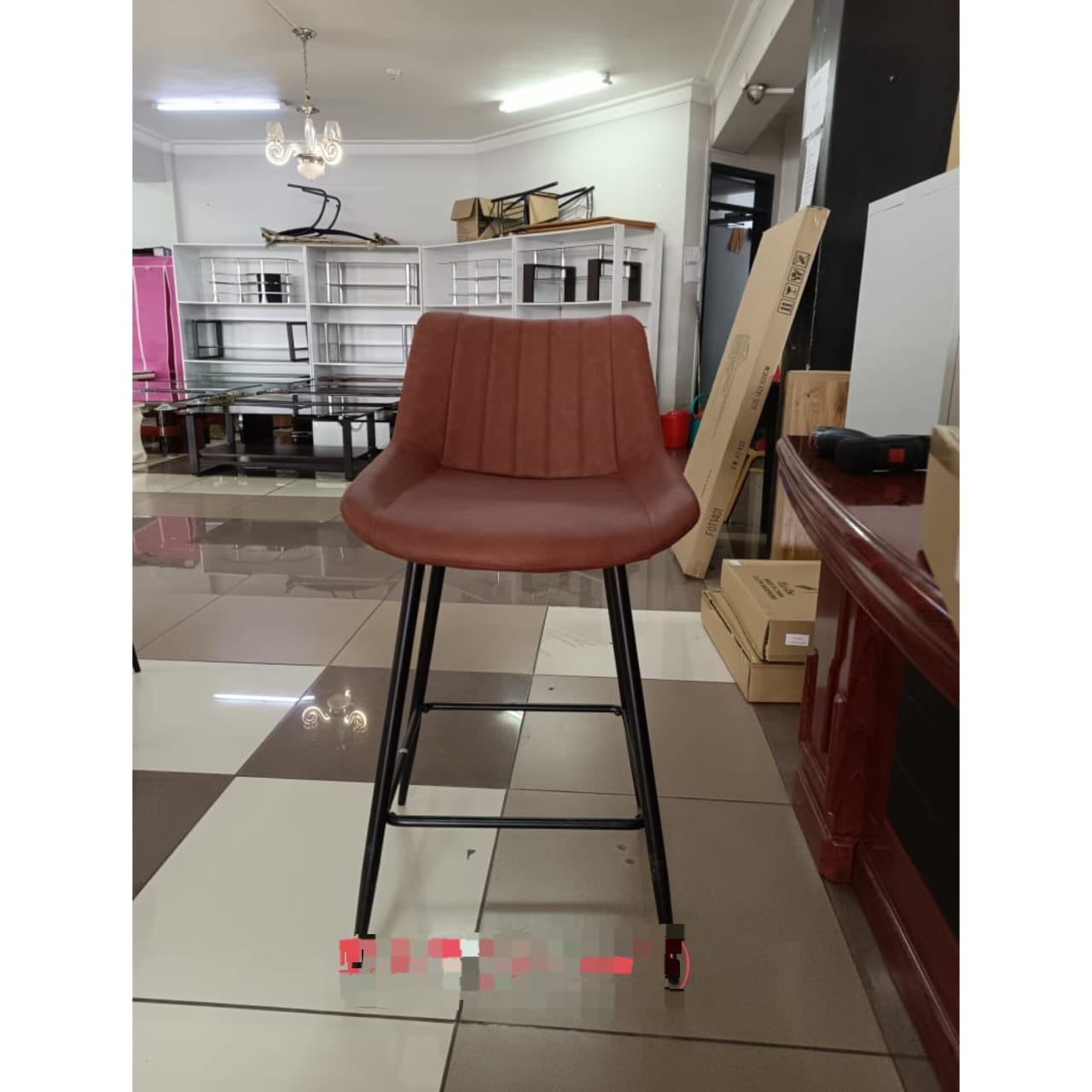 Brown bar stool