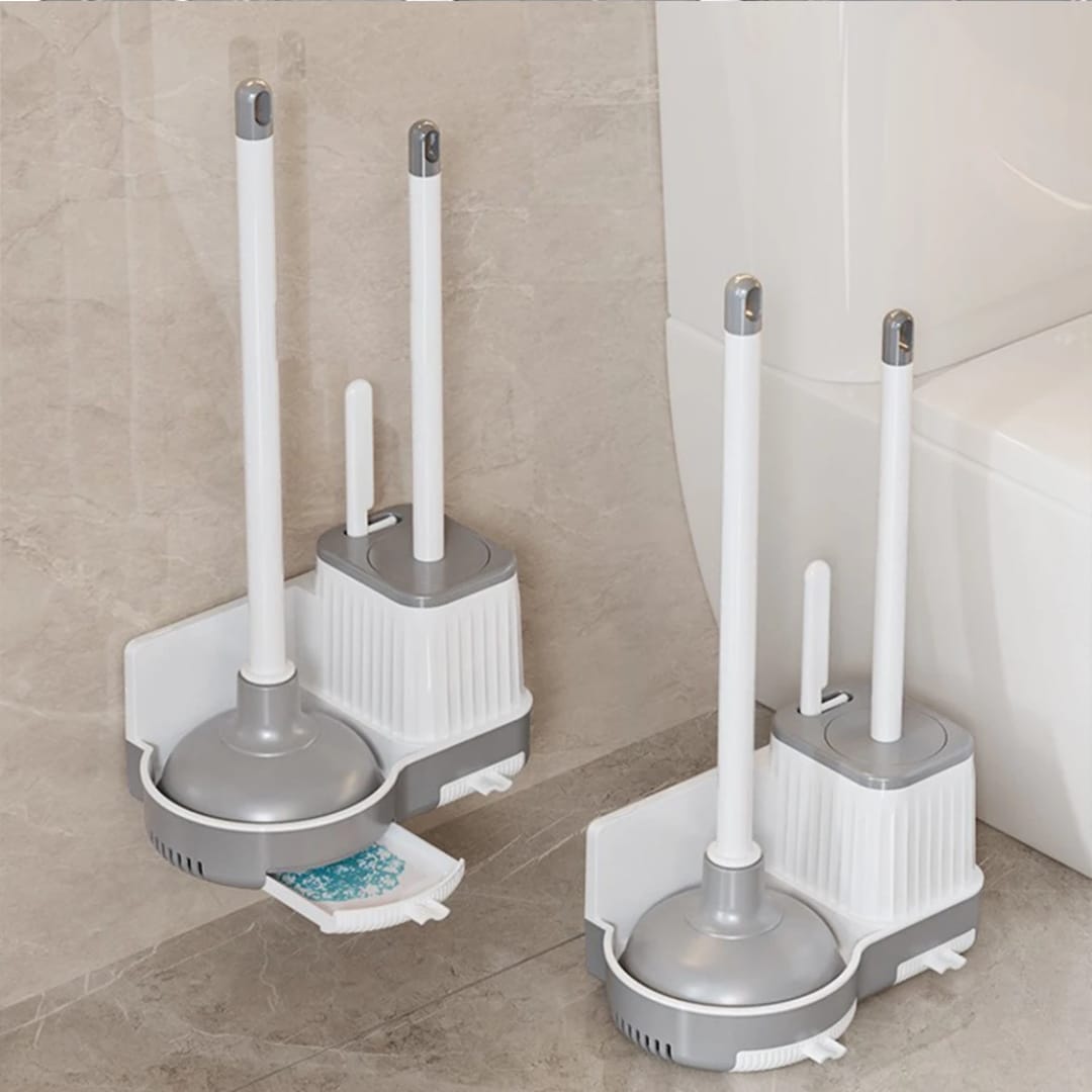 3 In 1 Toilet Brush And Plunger Set