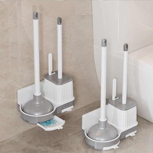 3 In 1 Toilet Brush And Plunger Set