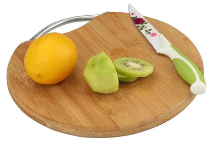 Round bamboo cutting board
